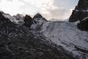 Ala Archa National Park glaciers. Kyrgyzstan Mountains
